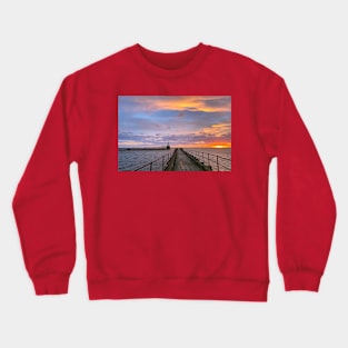 January sunrise at the mouth of the River Blyth Crewneck Sweatshirt